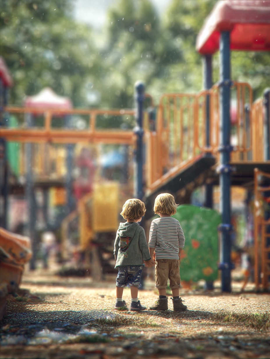 toddlers at a playground